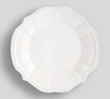 Leila Stoneware Dinner Plate, Set of 4 - White