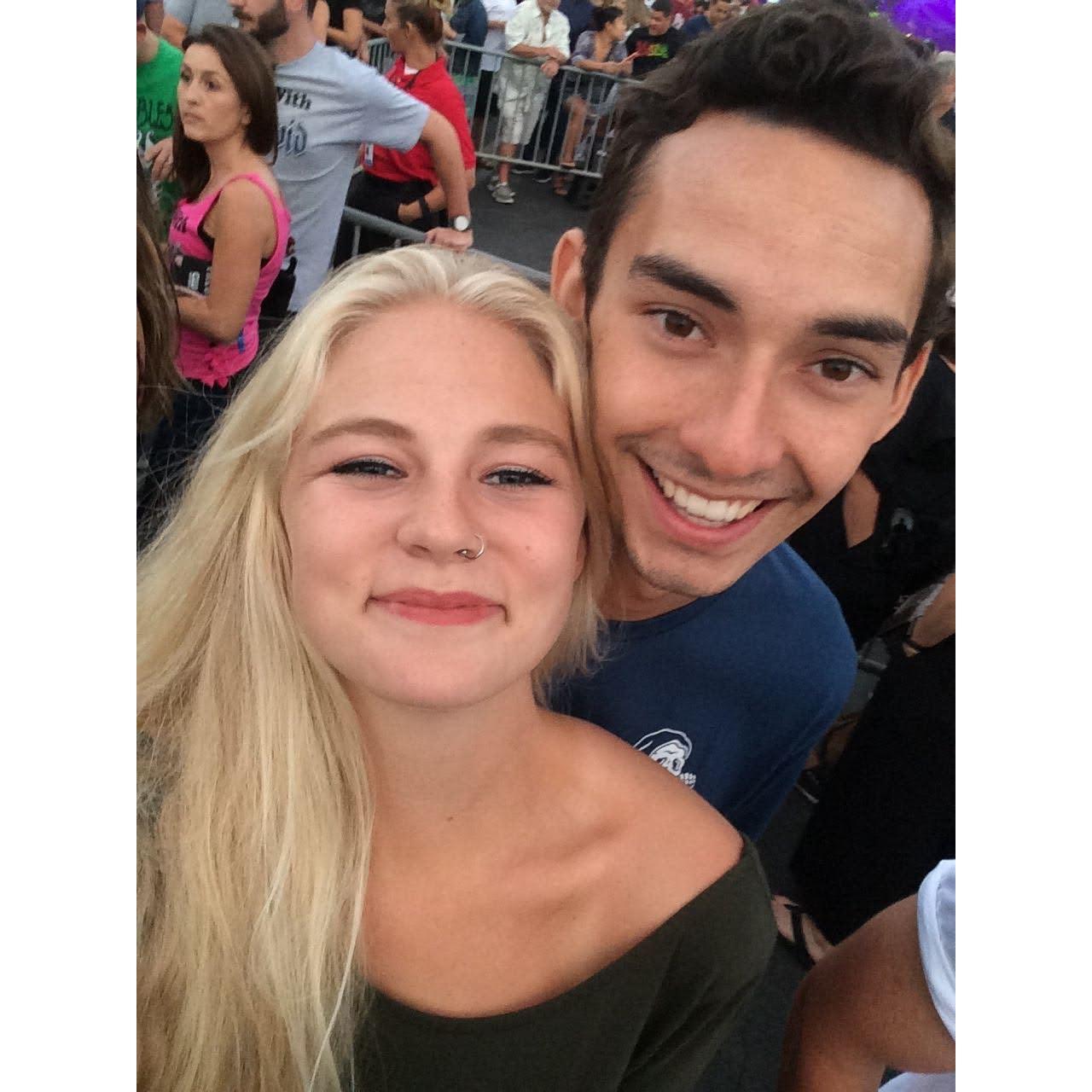 A pic from a concert we went to - we love concerts!