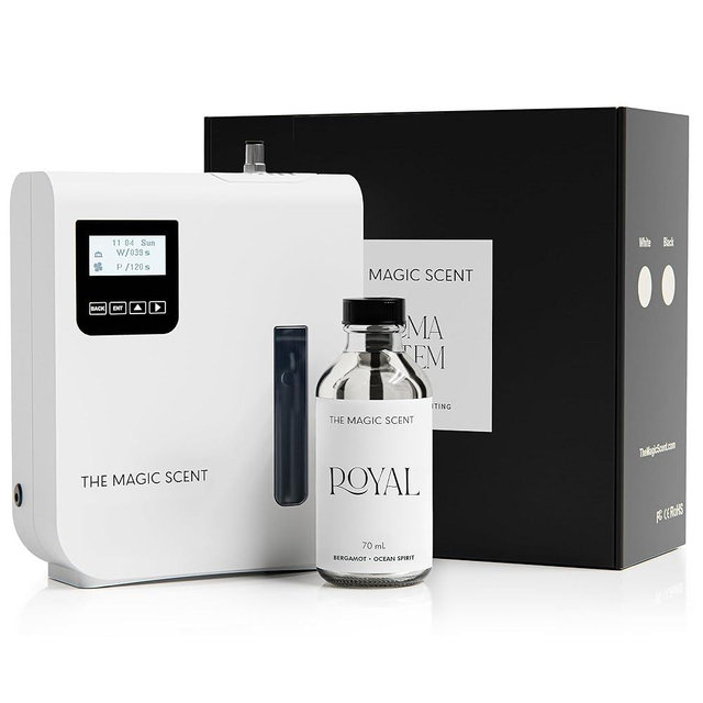 The Magic Scent Diffuser with Royal Hotel Fragrance Oil (2.4 oz), Aromatherapy Diffuser, Standalone & HVAC Scent Diffuser - Whole House Air Freshener for Home & Hotels