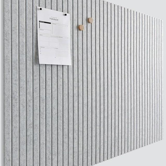 VIVELDA Large Cork Board for Office Black Felt Board Alternative - Slat Wall Paneling, Felt bulletin board tiles for office wall decor, Push pin board Wall organizer for office -12-Pack (Marble White)