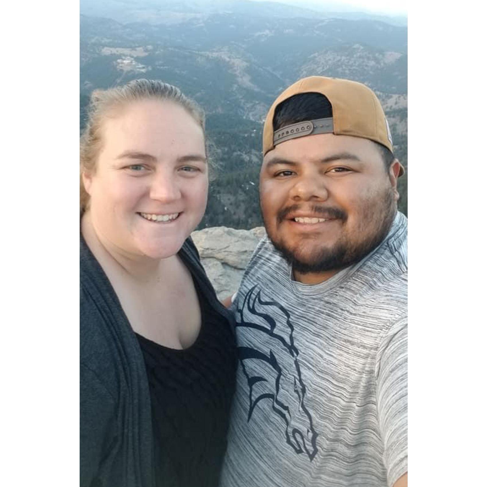 This picture was taken on the same mountain we got married.