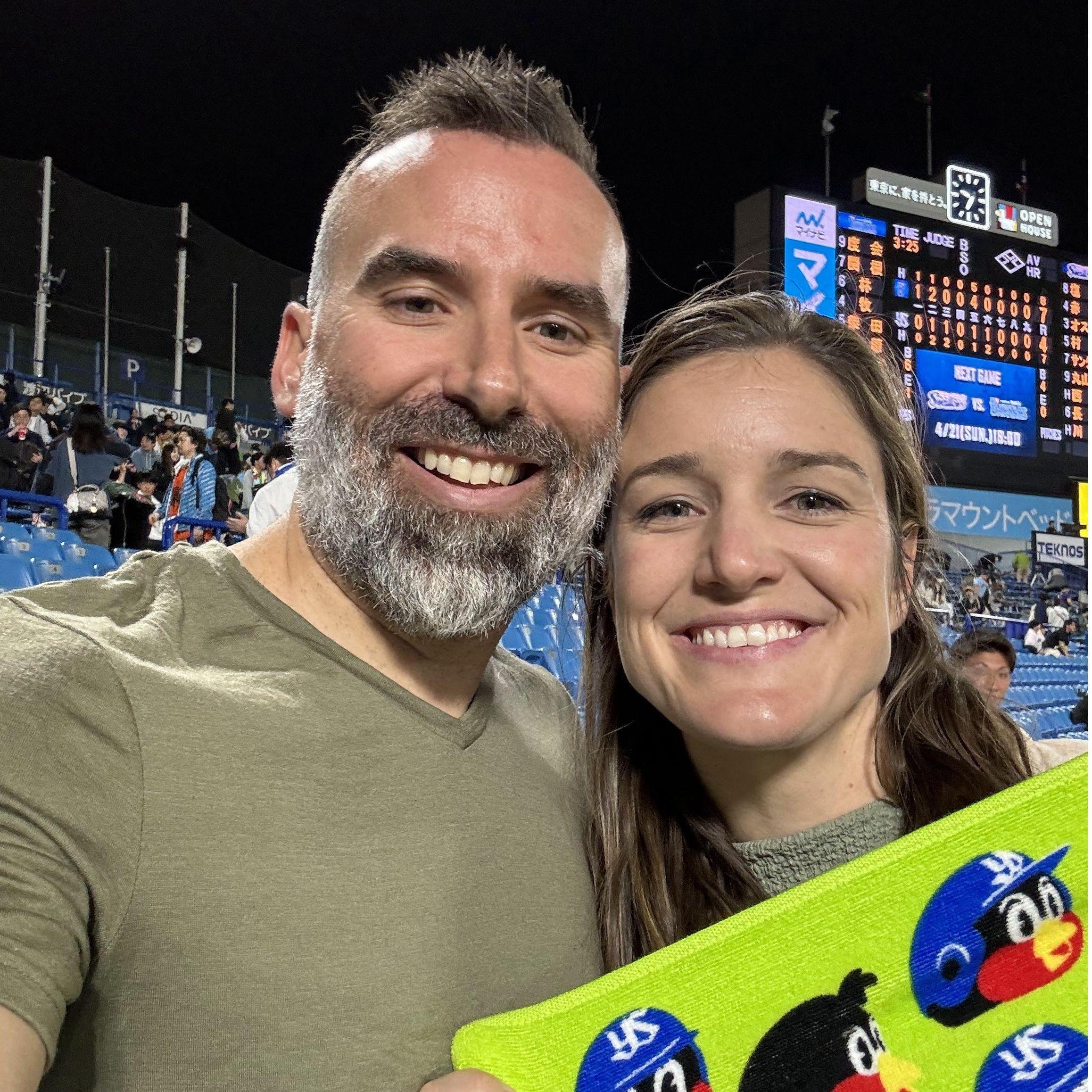 Sorry Cubs, Tony is now a Swallows fan. Tokyo, Japan