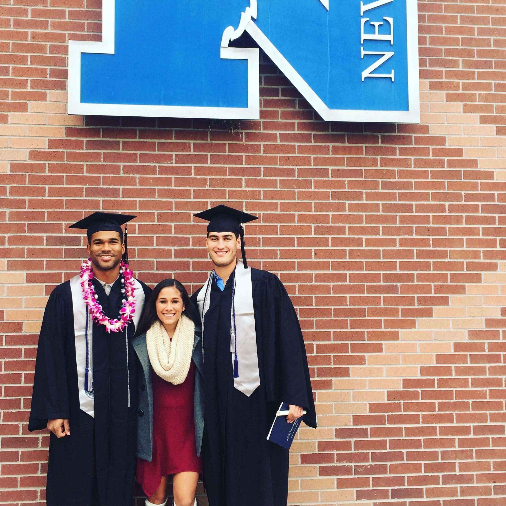 Kyle and Jay at graduation before the romance started