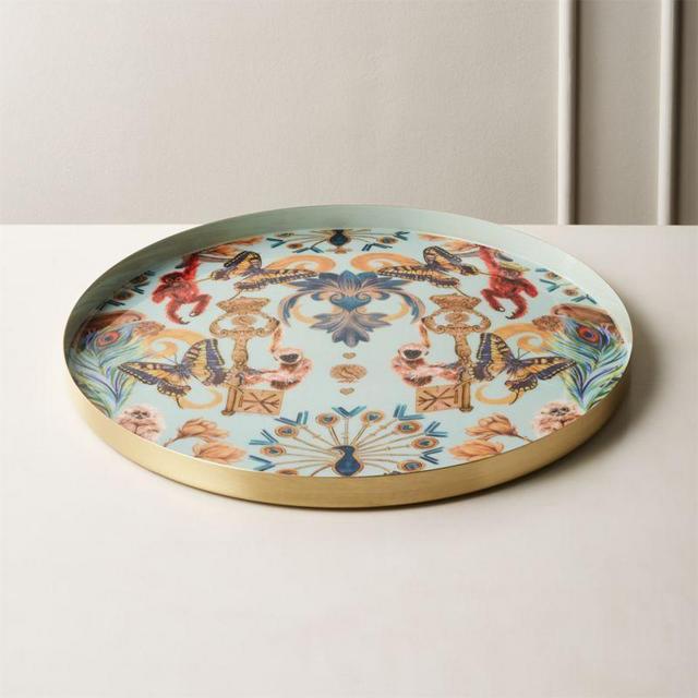 Regal Monkeys Enamel Serving Tray