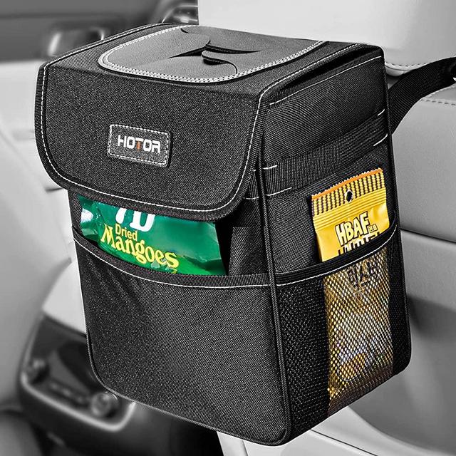 HOTOR Car Trash Can - Leak-Proof Car Organizer and Storage Bag for The Back/Front/Console of Any Cars,Sedans, SUVs & Trucks Easy-to-Install Car Accessory Interior