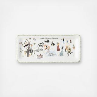 Twelve Days of Christmas Rectangular Hostess Tray