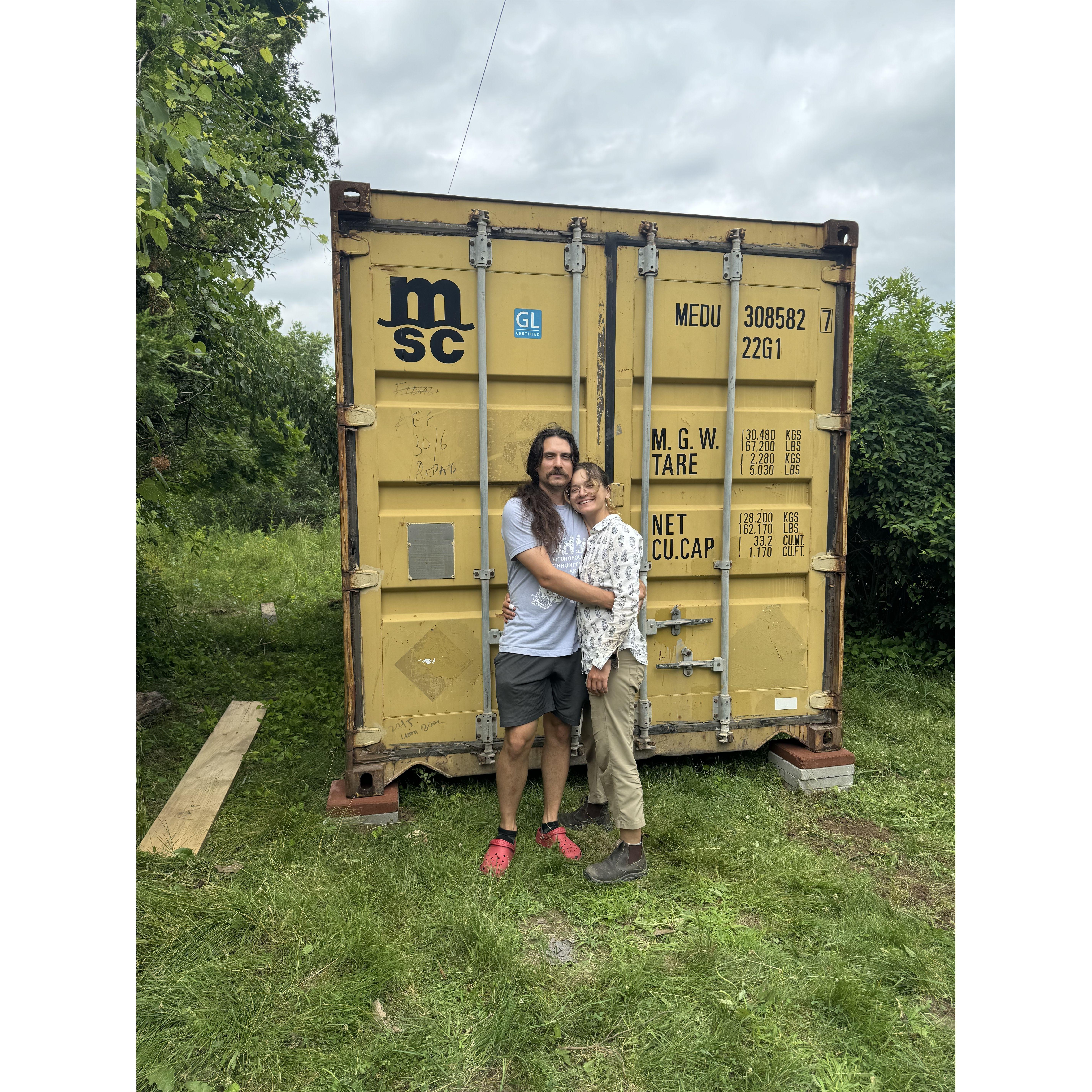 Proud parents of a shipping container <3