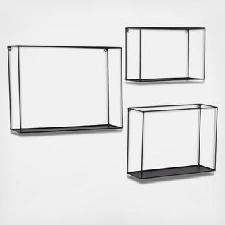 3-Piece Minimalist Open Wall Shelf Set