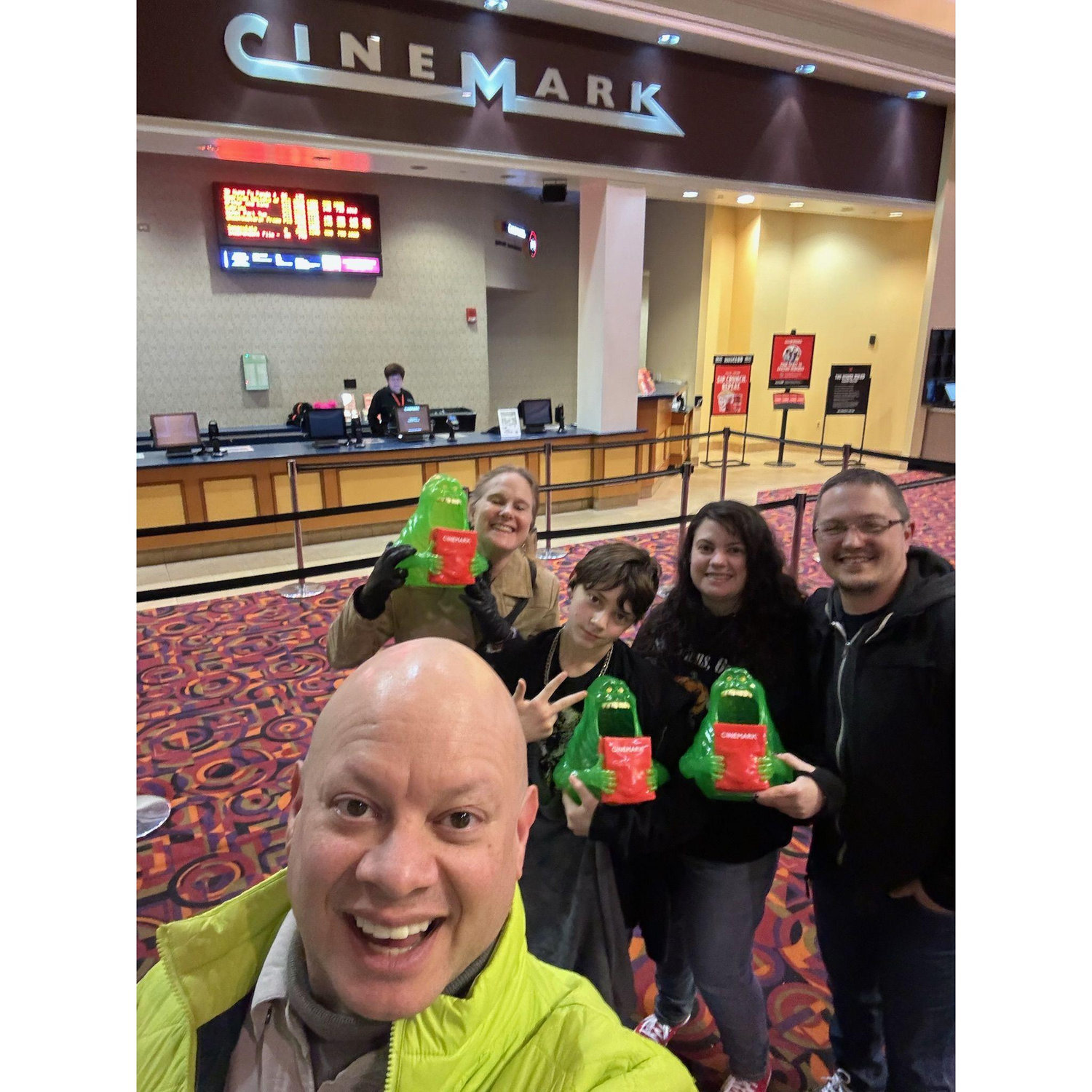 Visiting Heathers Dad in Virginia going and seeing the new Ghostbuster afterlife movie. We all bought slimed buckets 2024