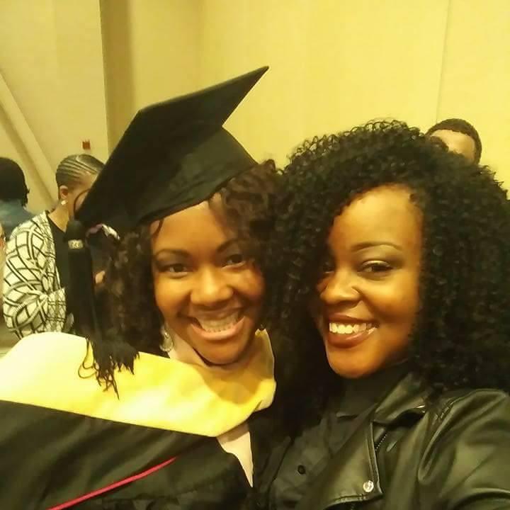 shana and big sis shawn on her graduation day....my sis got her masters