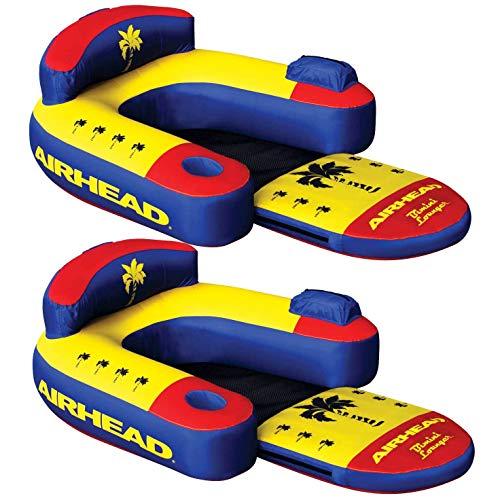 Airhead Bimini Lounger II Single Person Inflatable Pool Lounge Raft (2 Pack)