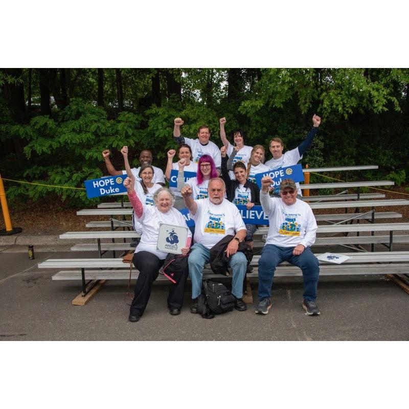 Team Fetzer 2022 (Lara's family) at the Angels Among us Cancer Walk for Hope at Duke Medical Center, raising funds for cancer research.