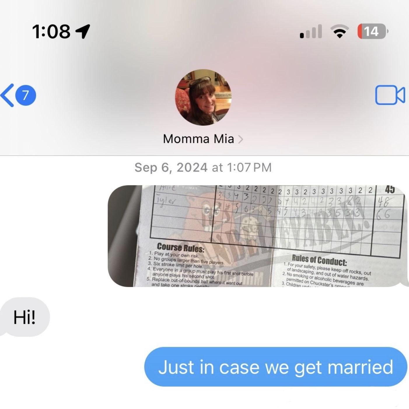 "just in case"