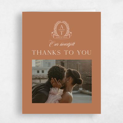 Tuscany, Orange Wedding Thank You - Hetherton Photo