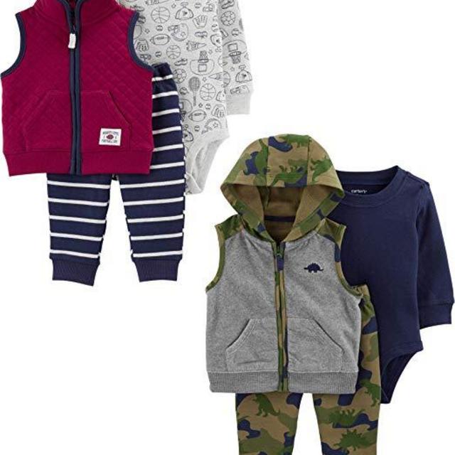 Carter's Baby Boys 2-Pack 3-Piece Vest Set