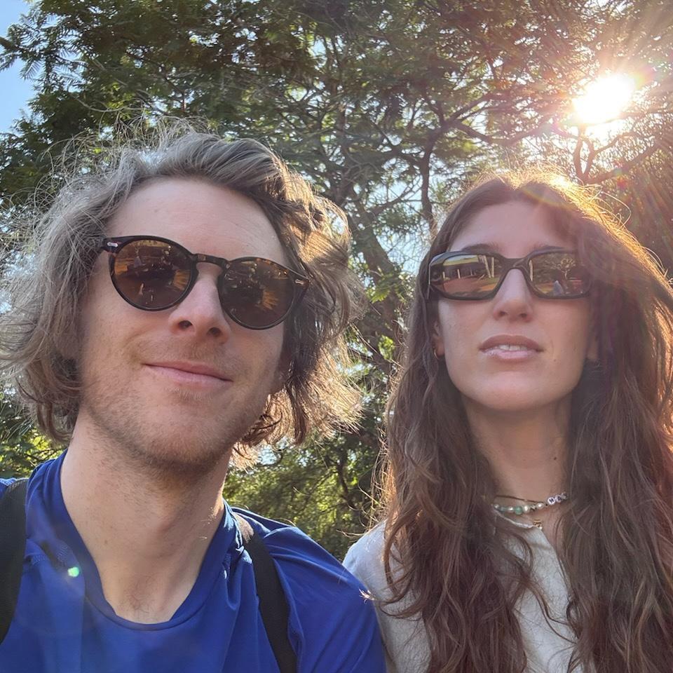 Feeling our jungle hair in Iguazu Falls