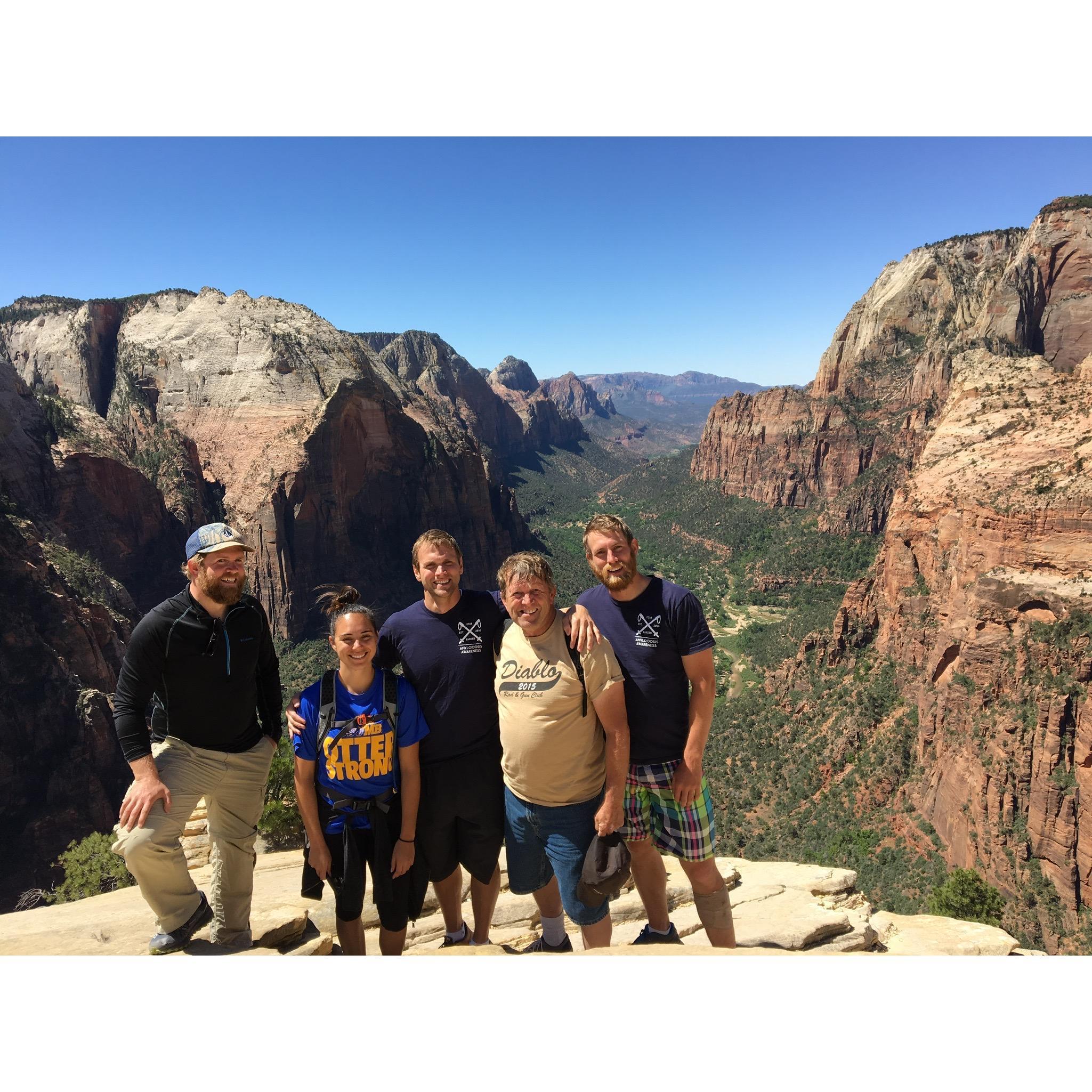 Anderson Family reunion at Zion's National Park