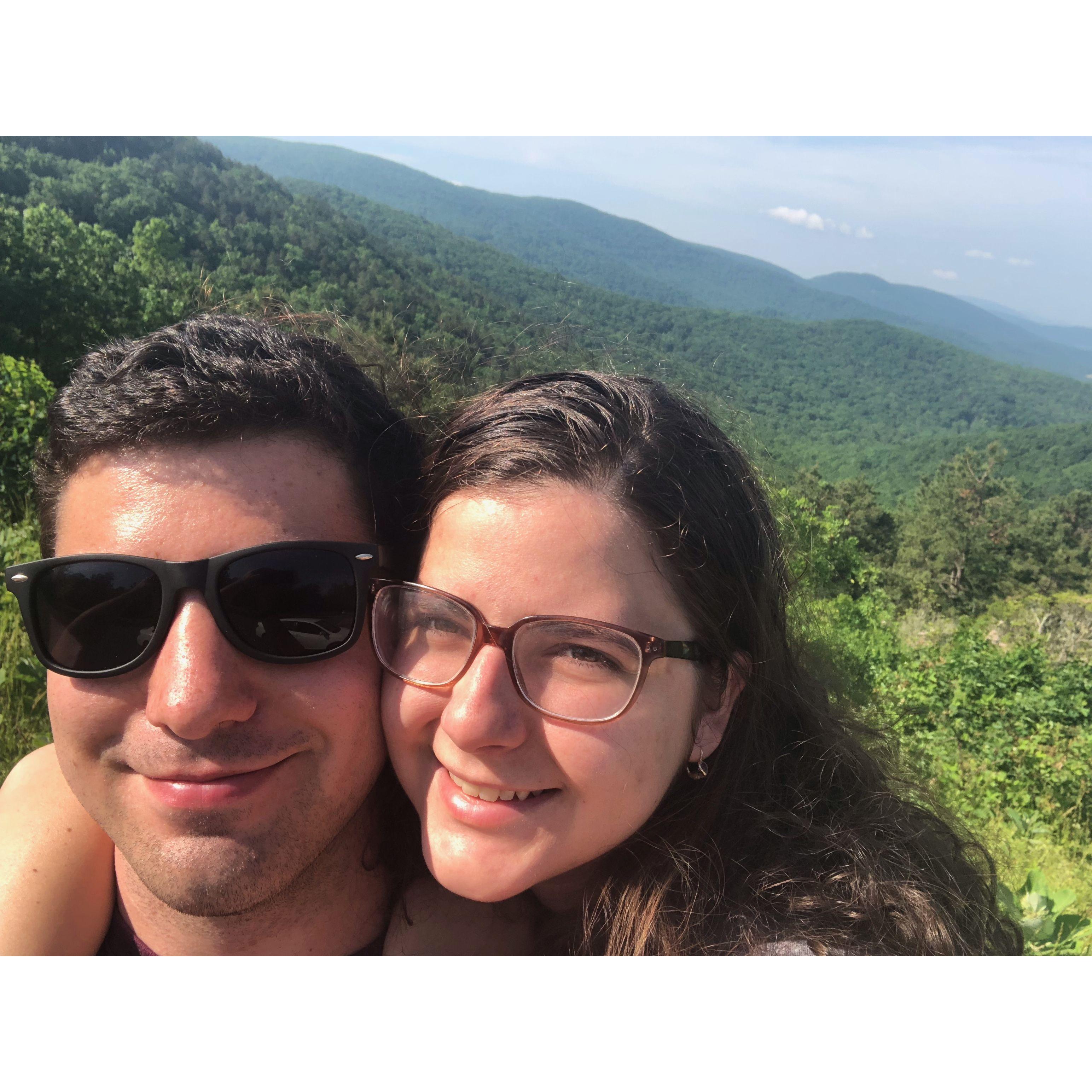 When Anna moved to Providence in 2019 after college, we drove her new car from Miami to Boston. We had BBQ in South Carolina, got yelled at for no reason in Philly, and stopped here, in the Blue Ridge Mountains.
