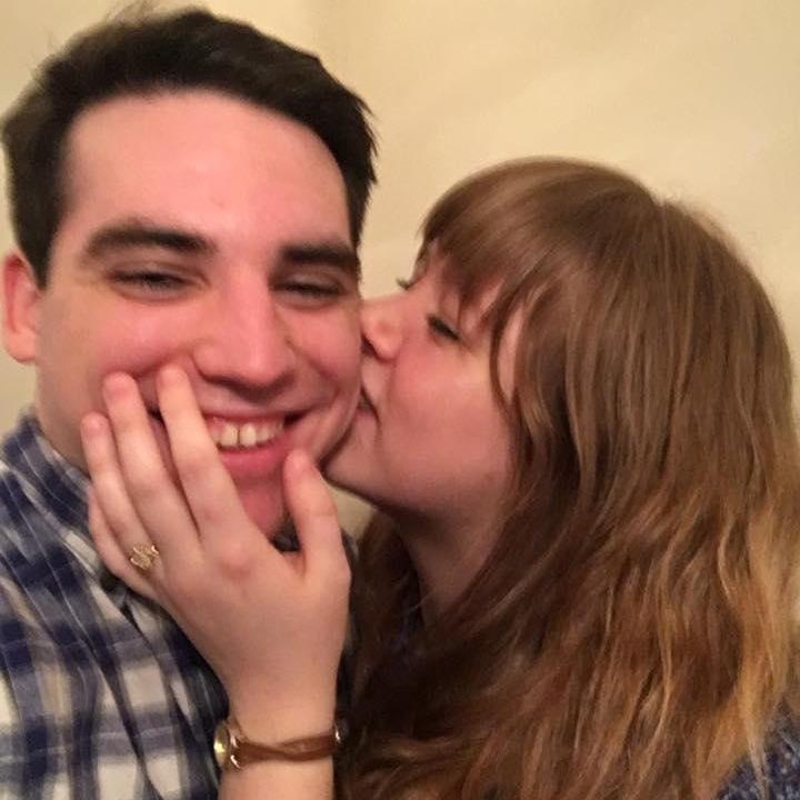 Couldn't contain the joy of our engagement on March 11, 2017.