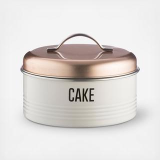 Vintage Copper Cake Storage Tin