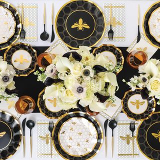 Honeybee 64-Piece Party Tableware Set, Service for 8