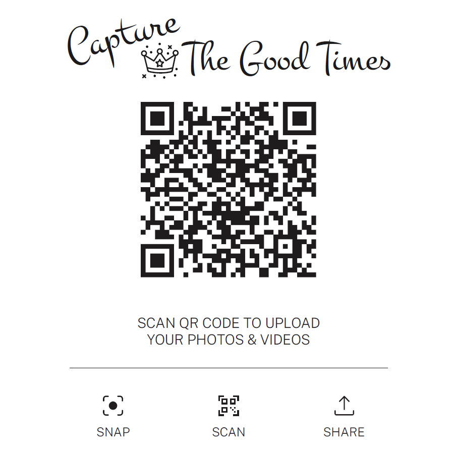 Upload your photos and check out our album using this QR code
