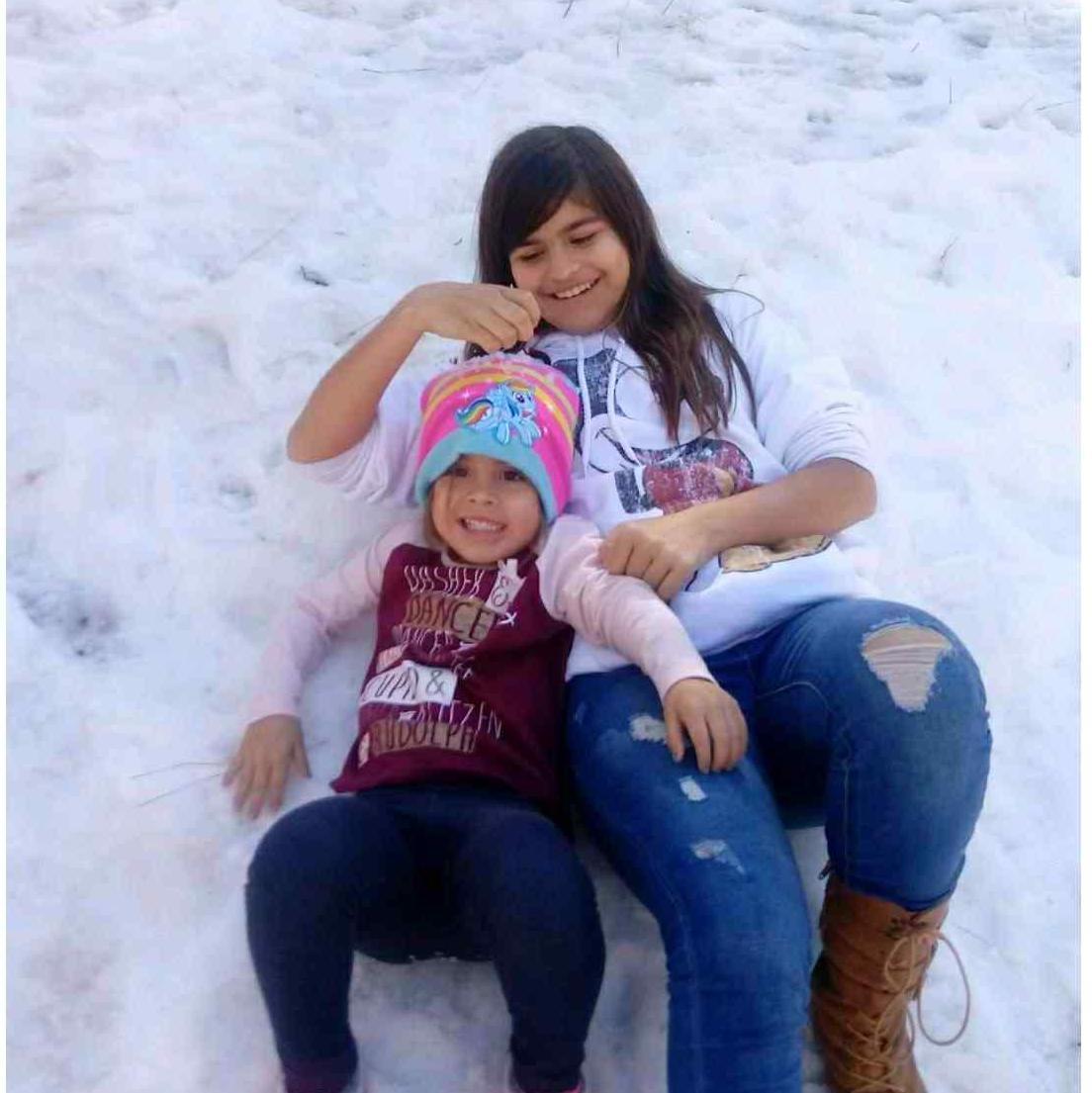 Had to stop and play in the snow on our way to Bearizona!