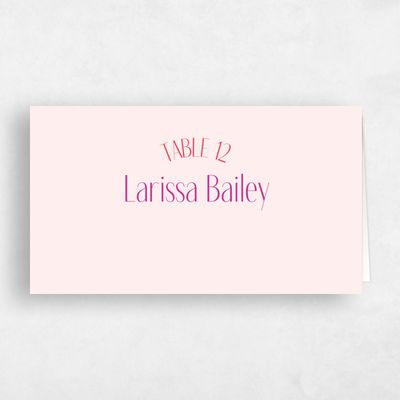 Lightest Blush, Pink Wedding Place Card - Lark