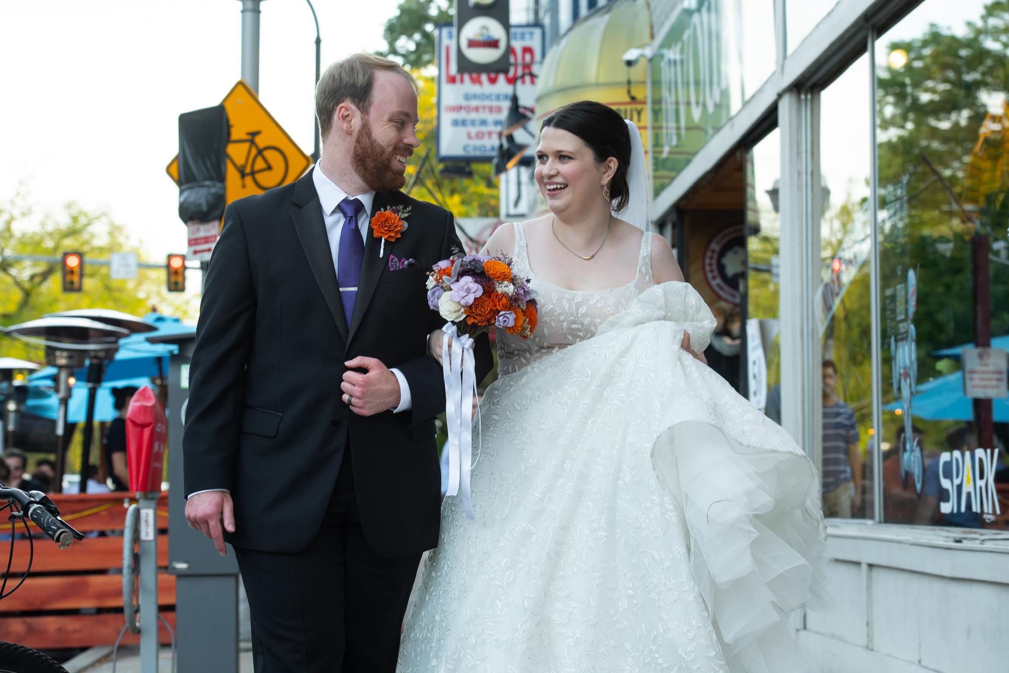 We got to take a walk through downtown Ann Arbor to take some on location pictures, it was so fun to walk by all the students all dressed up!