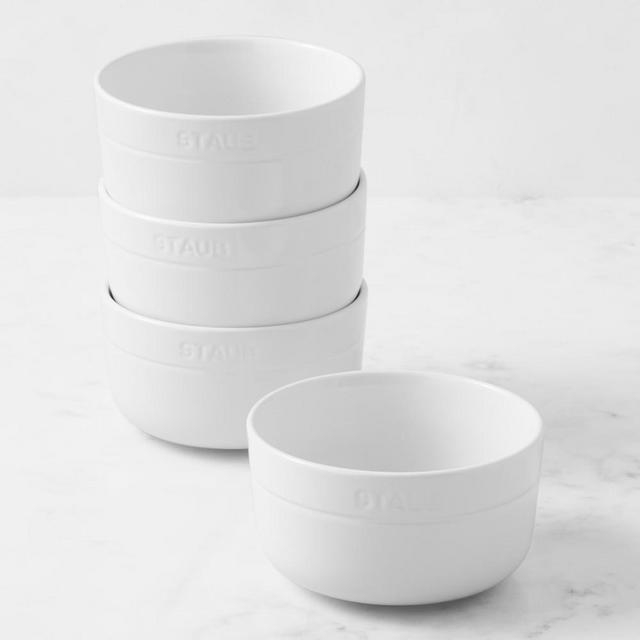 Staub Stoneware Cereal Bowls, Set of 4, White