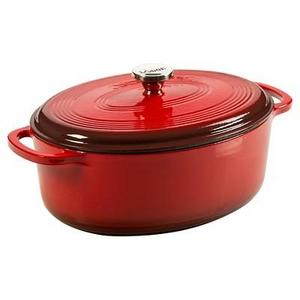 Lodge 7 Quart Oval Dutch Oven - Red