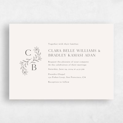 Beige Landscape Wedding Invitation - Creston Landscape