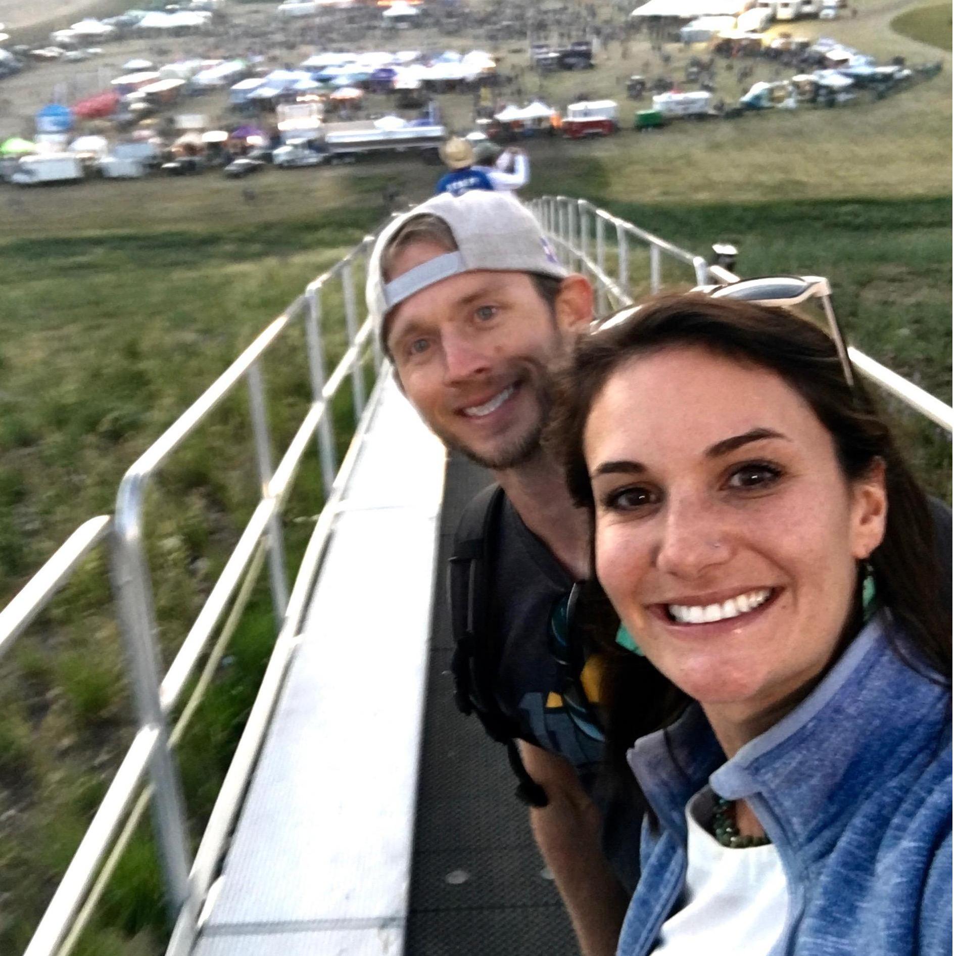 One of our first overnight weekends together - a music festival with friends