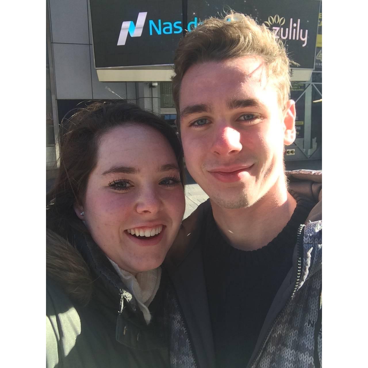 Olivia showing Vince around the Big Apple during his first visit to Olivia's hometown in 2014.