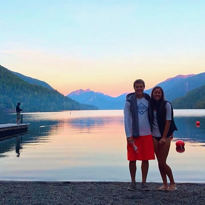 Camping at Lake Crescent with friends