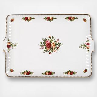 Old Country Roses Fluted Serving Tray