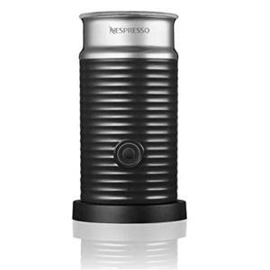 Nespresso Aeroccino 3 One-Touch Non-Stick Milk Frother with Automatic Shut-Off for Hot Milk Foam, Hot Milk, or Cold Froth (Black)