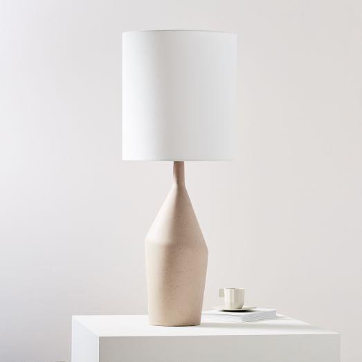 Asymmetry Ceramic Table Lamp - Large (Speckled Stone) - West Elm