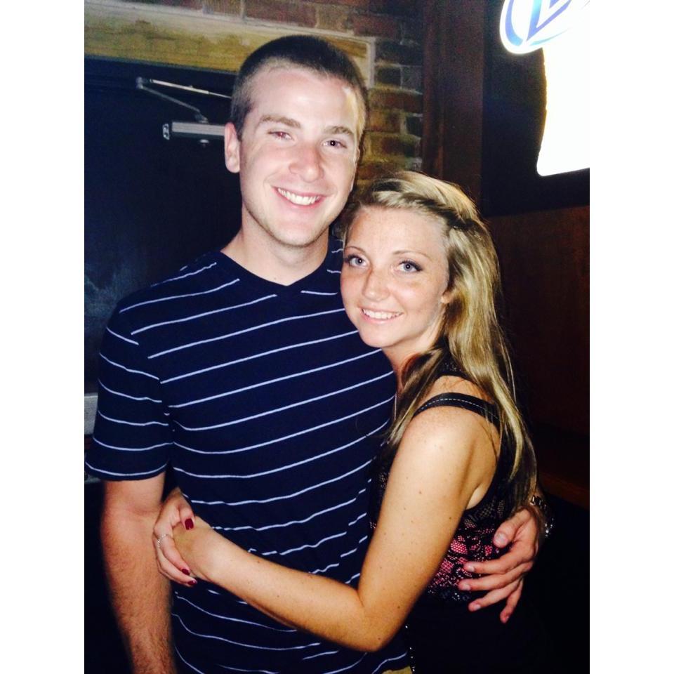 Our first picture together at Ike's when we "re-met" the weekend after family weekend!