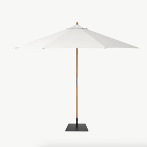 Capri Outdoor Umbrella With Base, Canvas