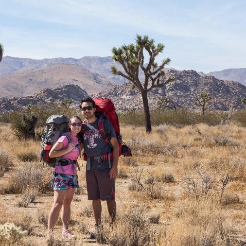 October 2019 - our first backpacking trip together to Joshua Tree!