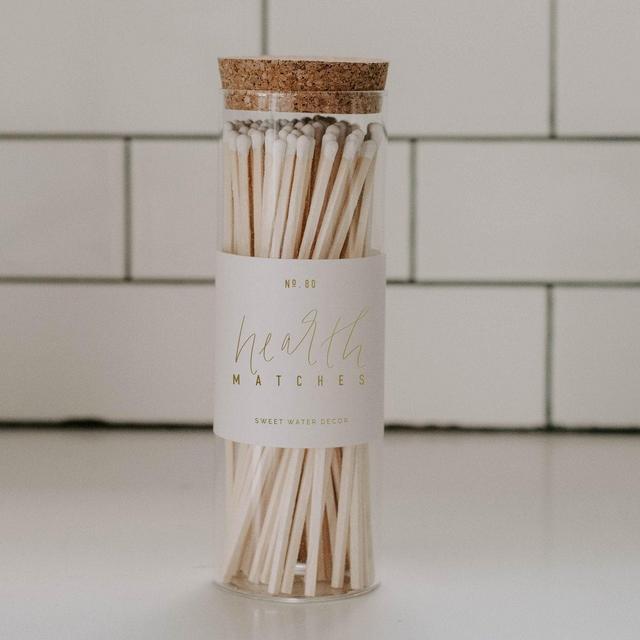 White Hearth Matches Glass Jar | Fireplace...