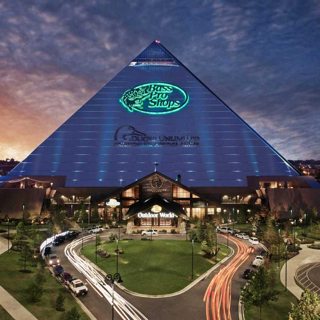 Check out the Bass Pro Shops Pyramid in downtown Memphis!