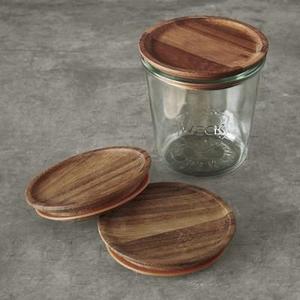 Weck Wood Lid, Set of 3, Large