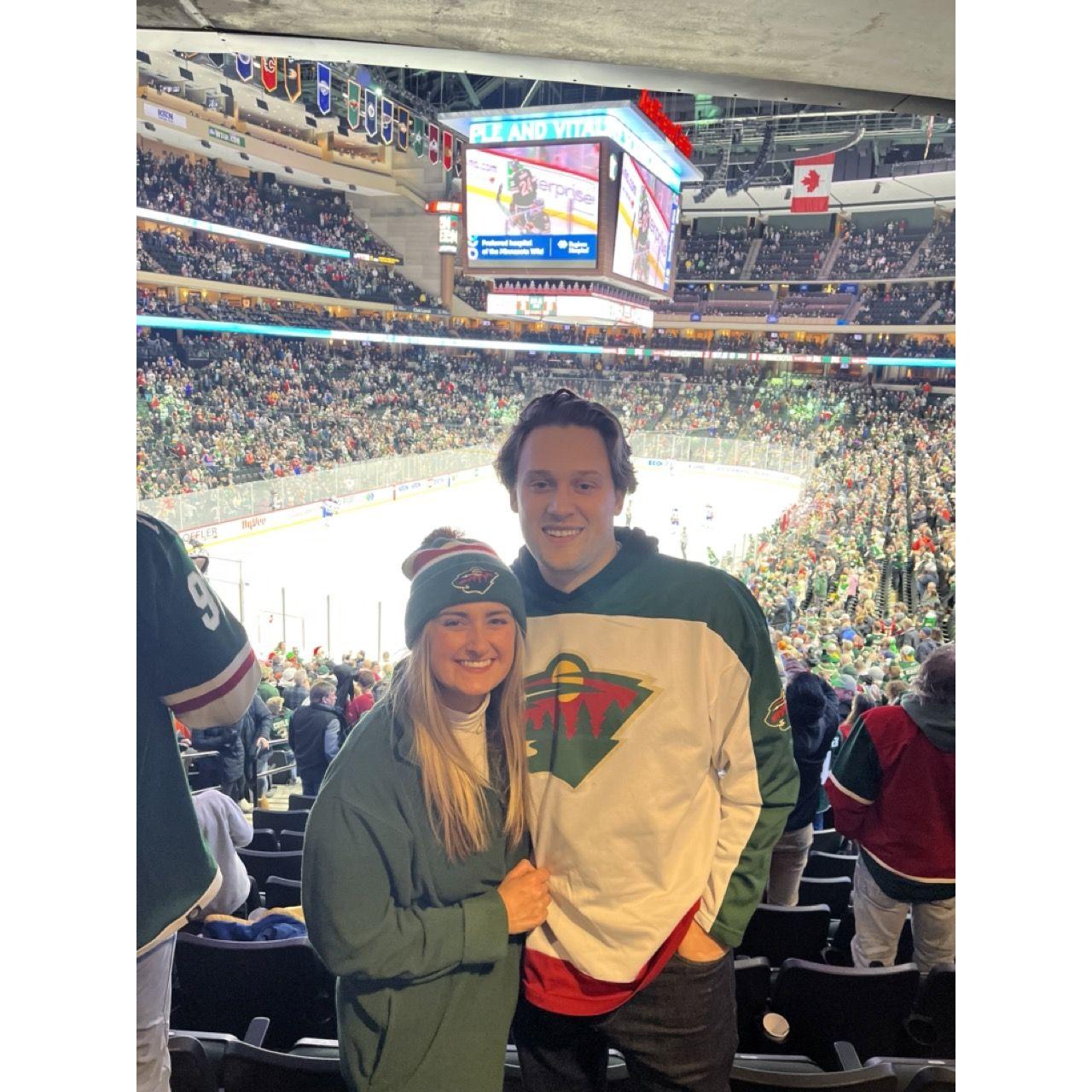 Morgan's first MN Wild Game!