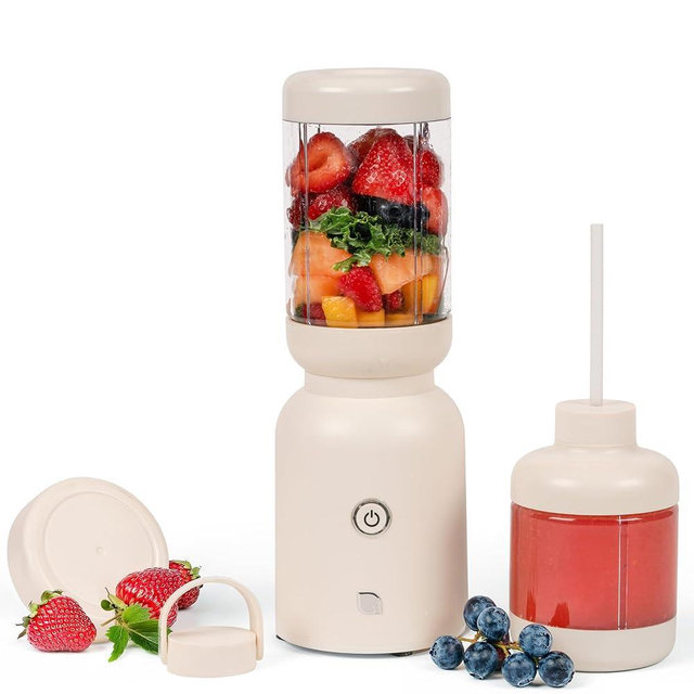 WILLOW Eco Series Warrior Blender, Compact Personal Blender for Smoothies, Shakes & Ice Crushing, One-Button-Operation Smoothie Maker, 600 Watt Base, Includes 30 OZ Cup + To-Go Cup with 2 Lids