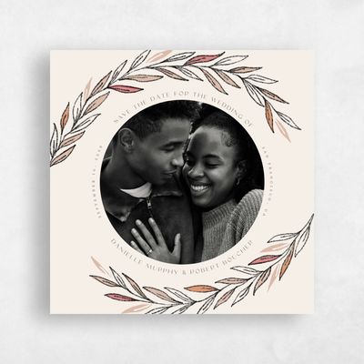 Linen, Beige Wedding Save the Date - Bruges Photo