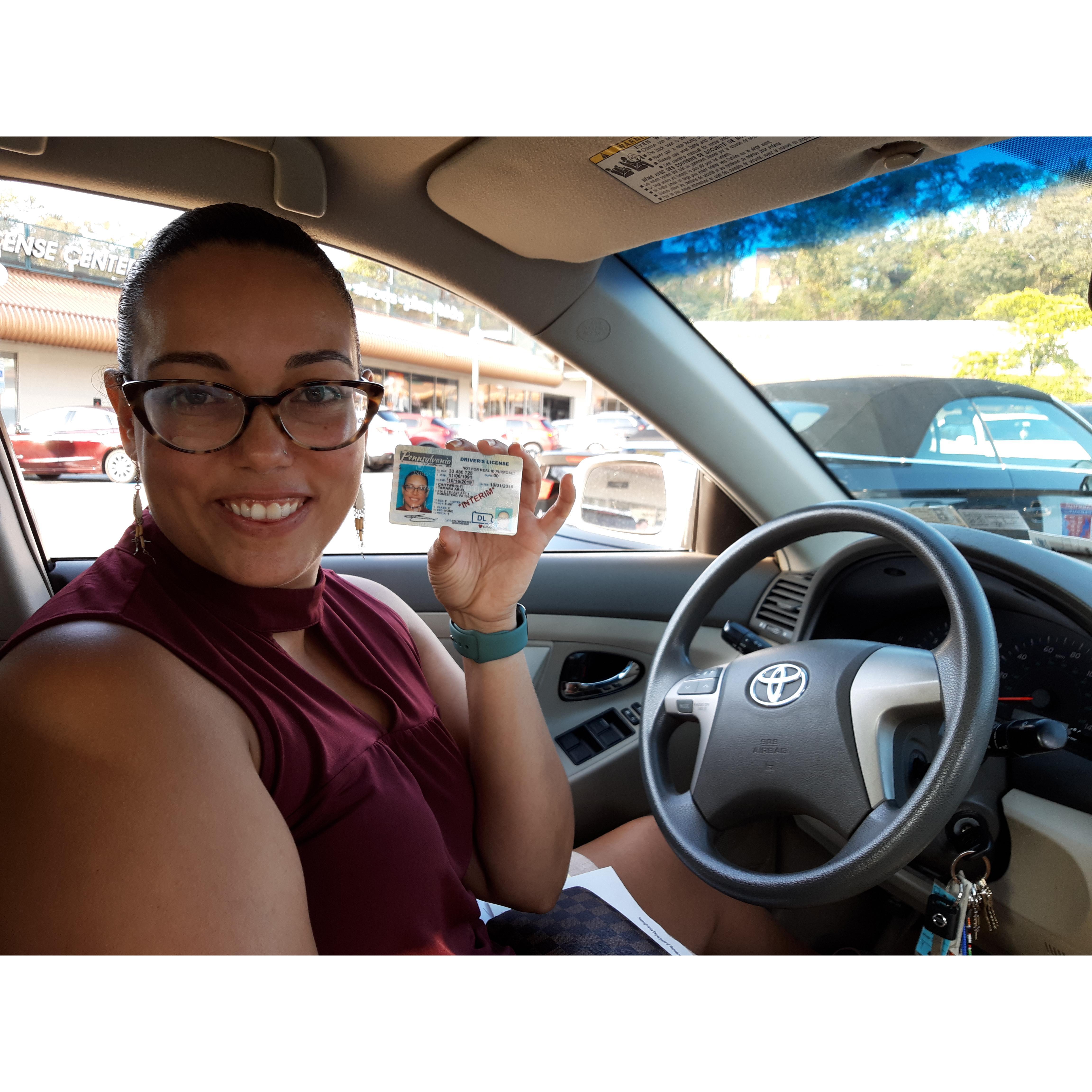 Ben took me to get my American driver's license!