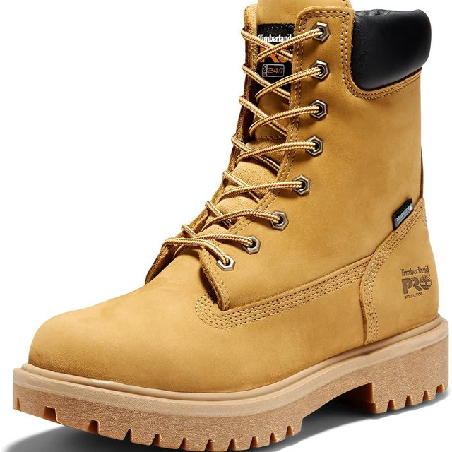 Timberland PRO Men's Direct Attach 8 Inch Steel Safety Toe Insulated Waterproof Industrial Work Boot