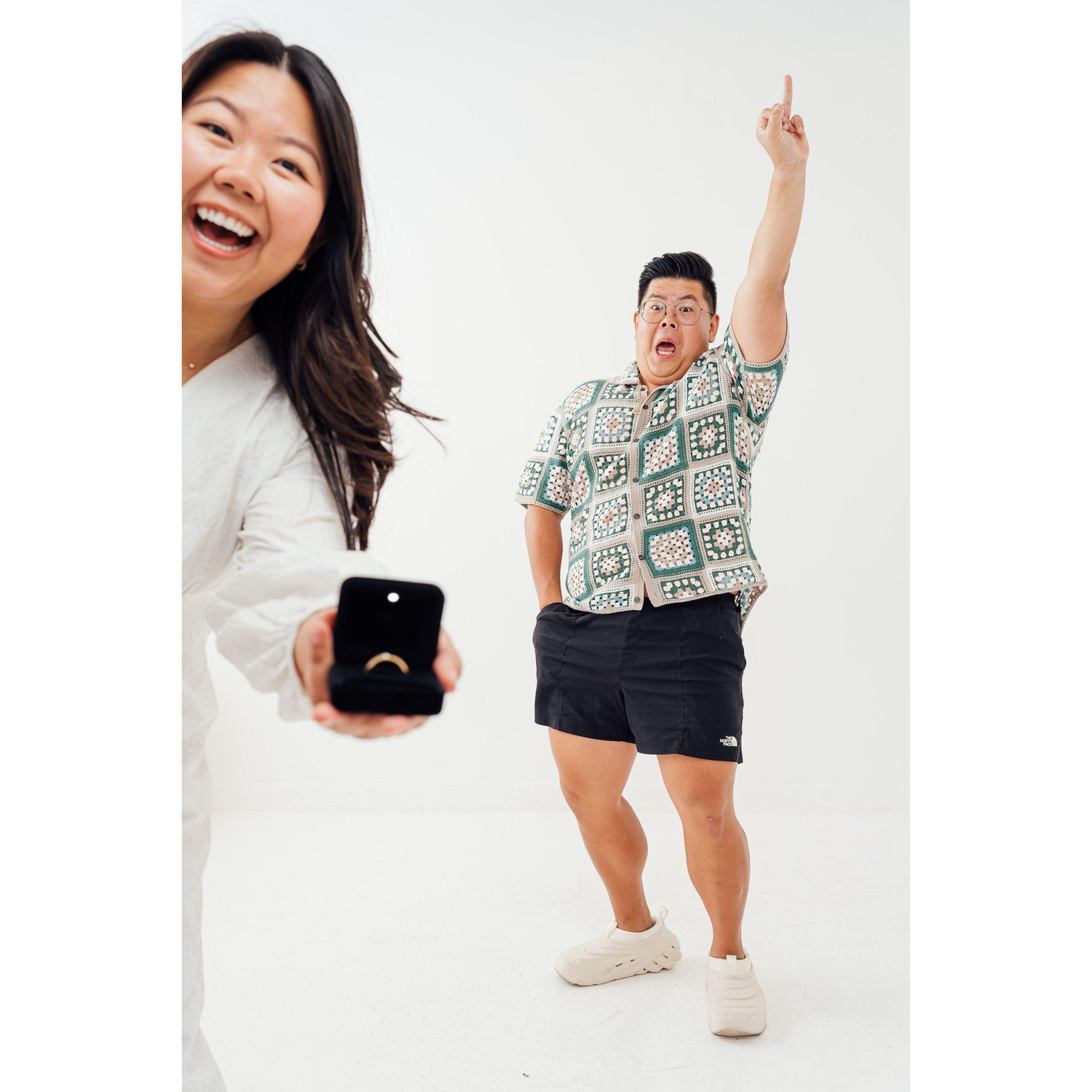 She proposed.